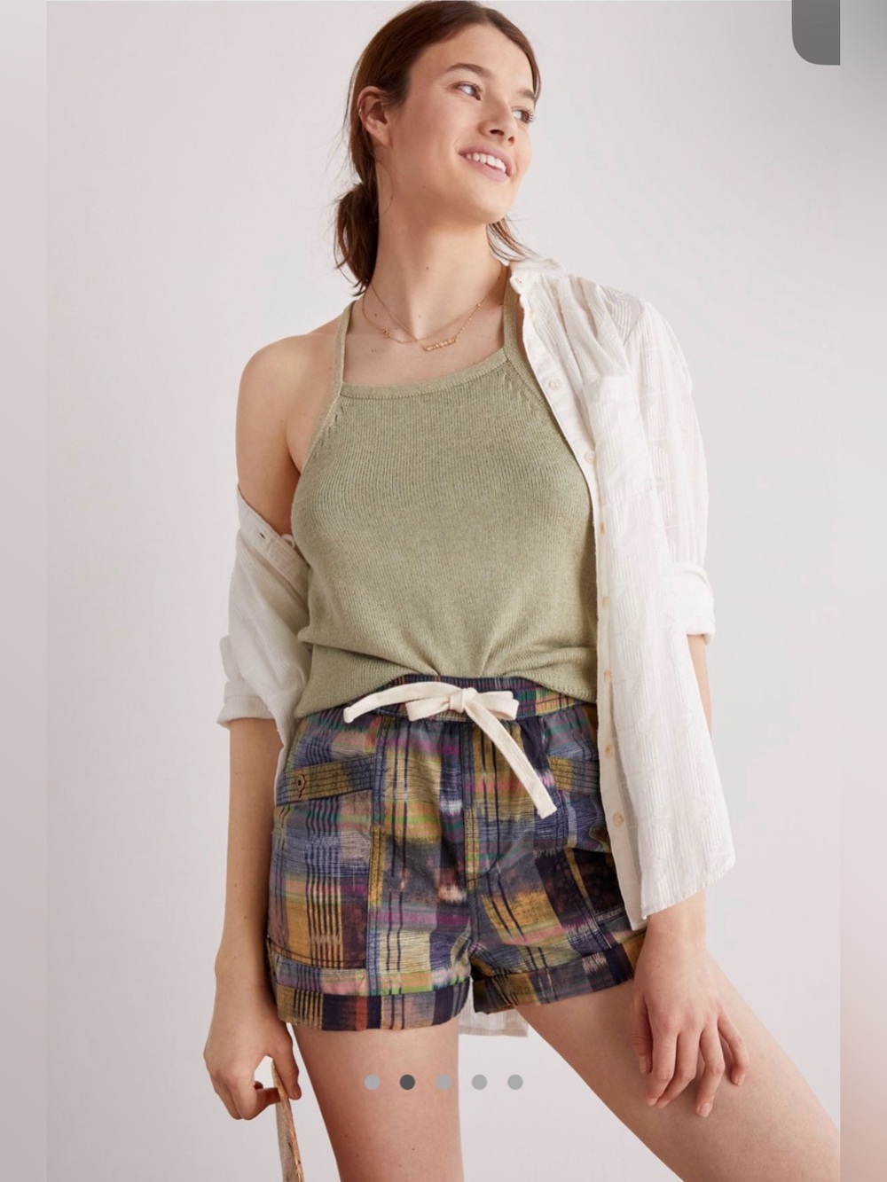 NWOT Anthropologie x Pilcro Heirloom Tie Dye Plaid Shorts